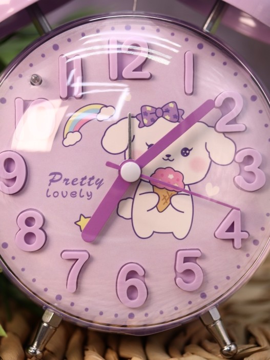 Часы-будильник «Clear wake-up with animals», purple (17,5х11,5 см) 