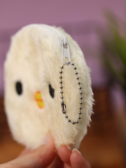 Кошелёк плюшевый "Ducking", white (10*11 см) 