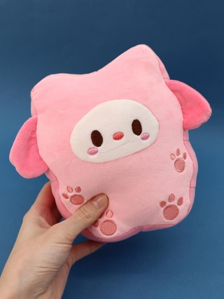 Мягкая игрушка (3+) "Котенок-печенье", розовая, 18 см