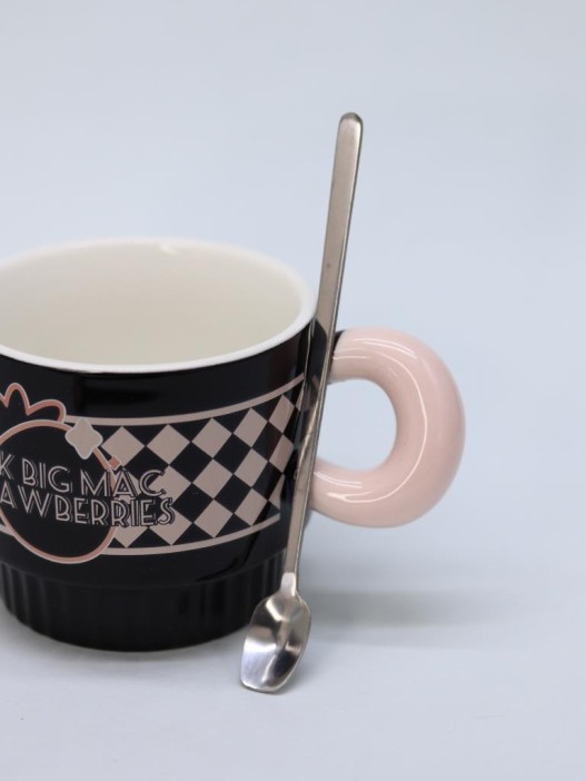 Кружка «Pink bic mac strawberry», black (350 ml) 