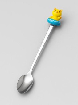 Ложка десертная "Funny cat", yellow