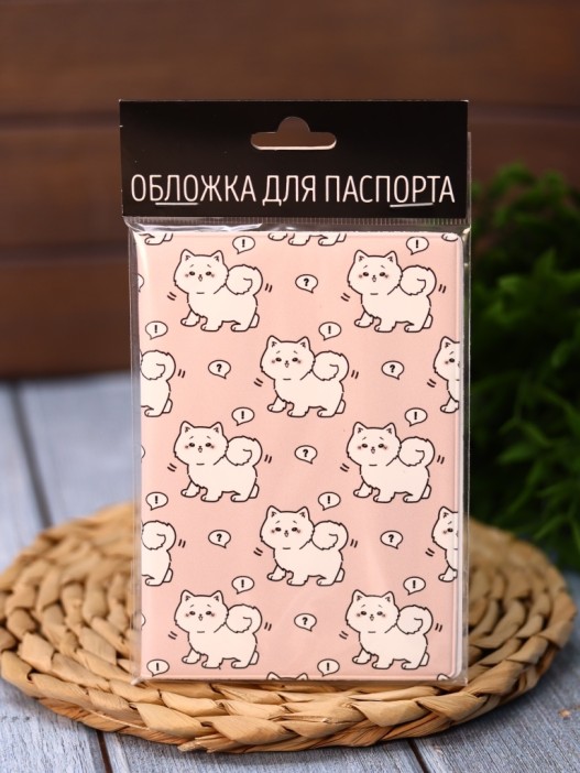 Обложка для паспорта Аниме «Many white cat», плотность 600 мкм 
