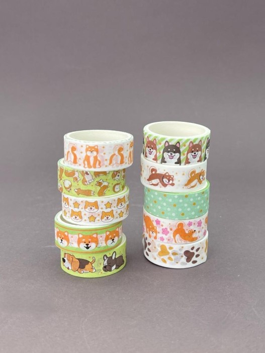 Набор декоративного скотча 10 шт. &quot;Dog life&quot;, mix  (1.5см*2м) 