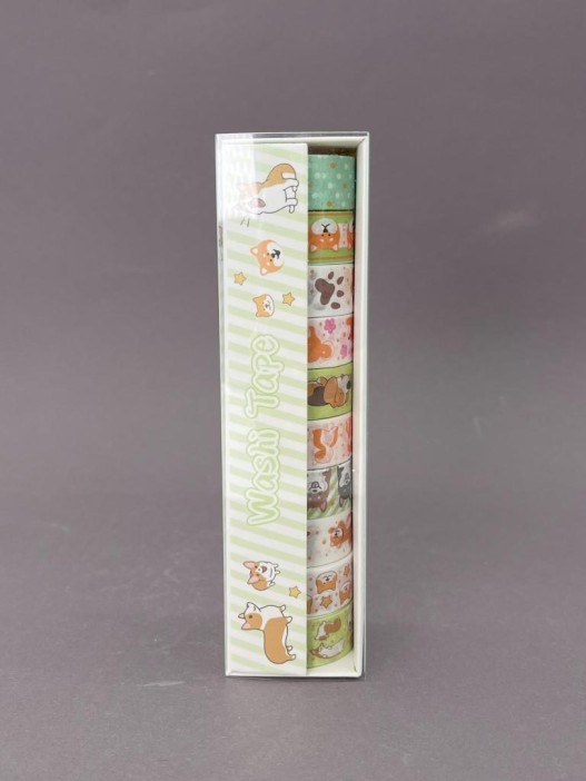 Набор декоративного скотча 10 шт. &quot;Dog life&quot;, mix  (1.5см*2м) 