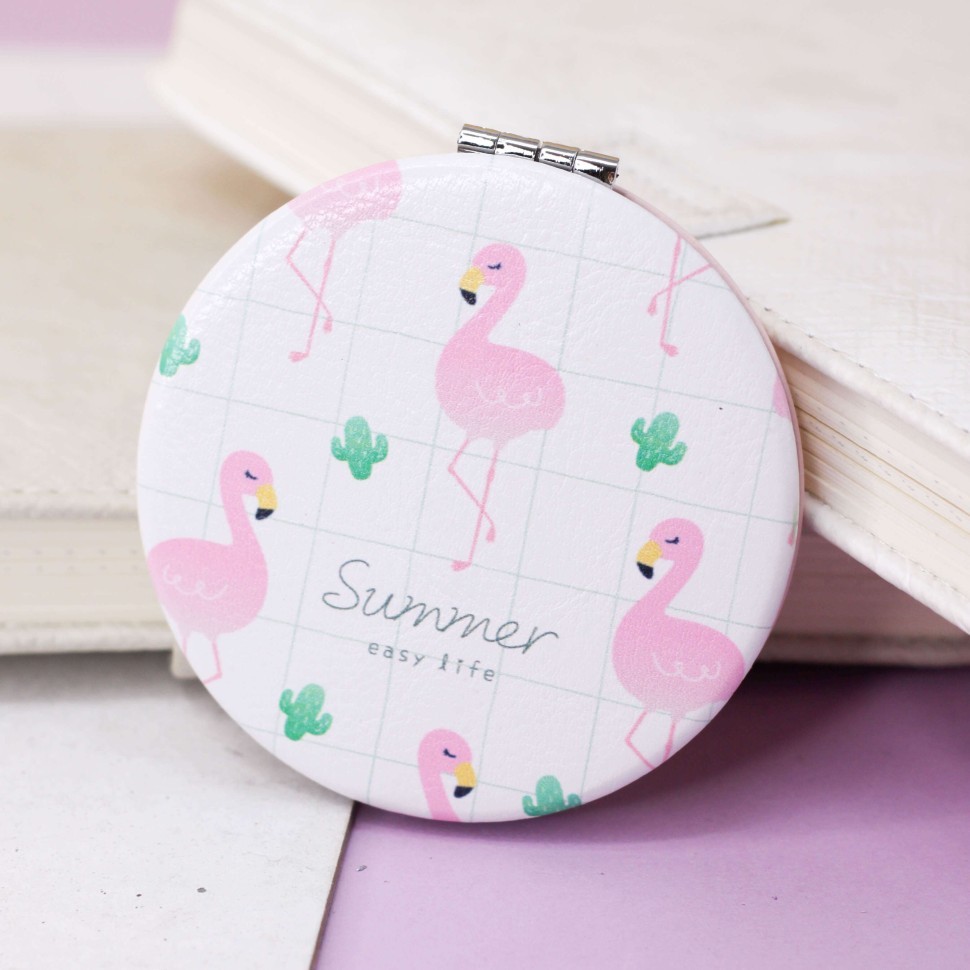 Зеркало "Flamingo summer three", white