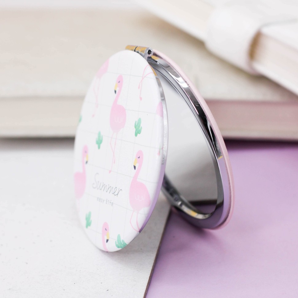 Зеркало "Flamingo summer three", white