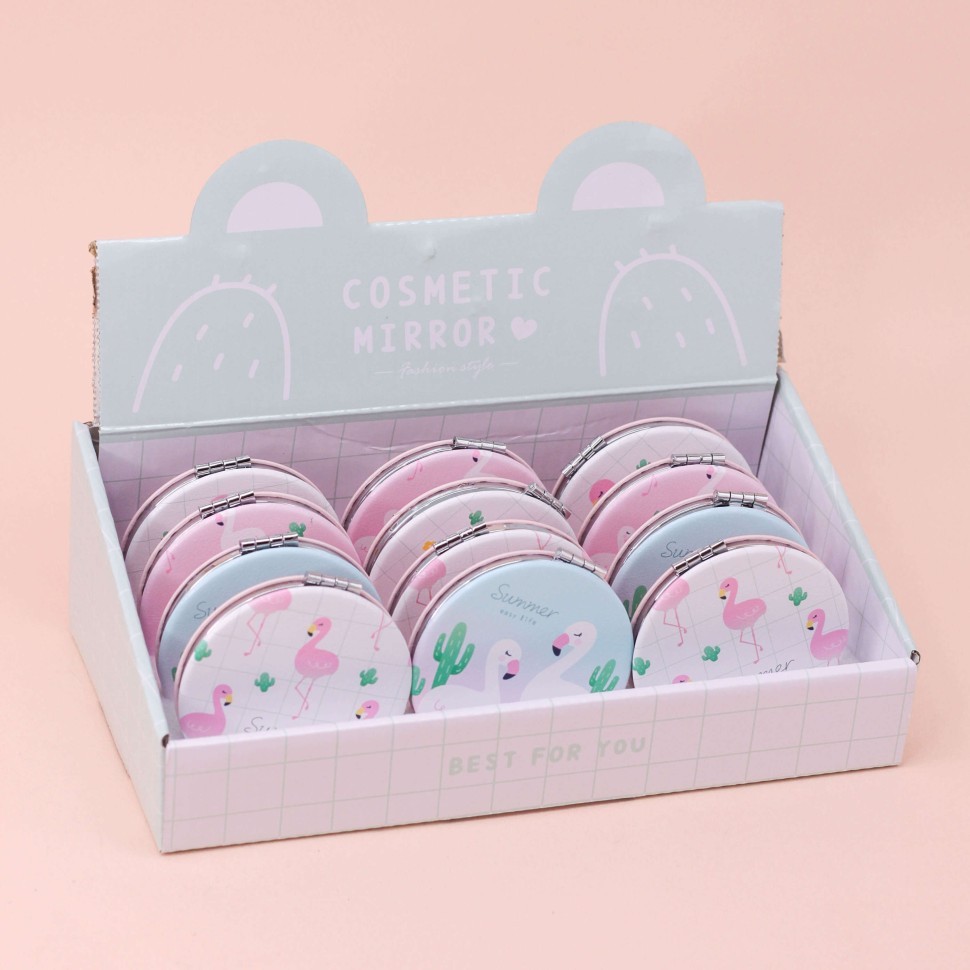 Зеркало "Flamingo summer three", white