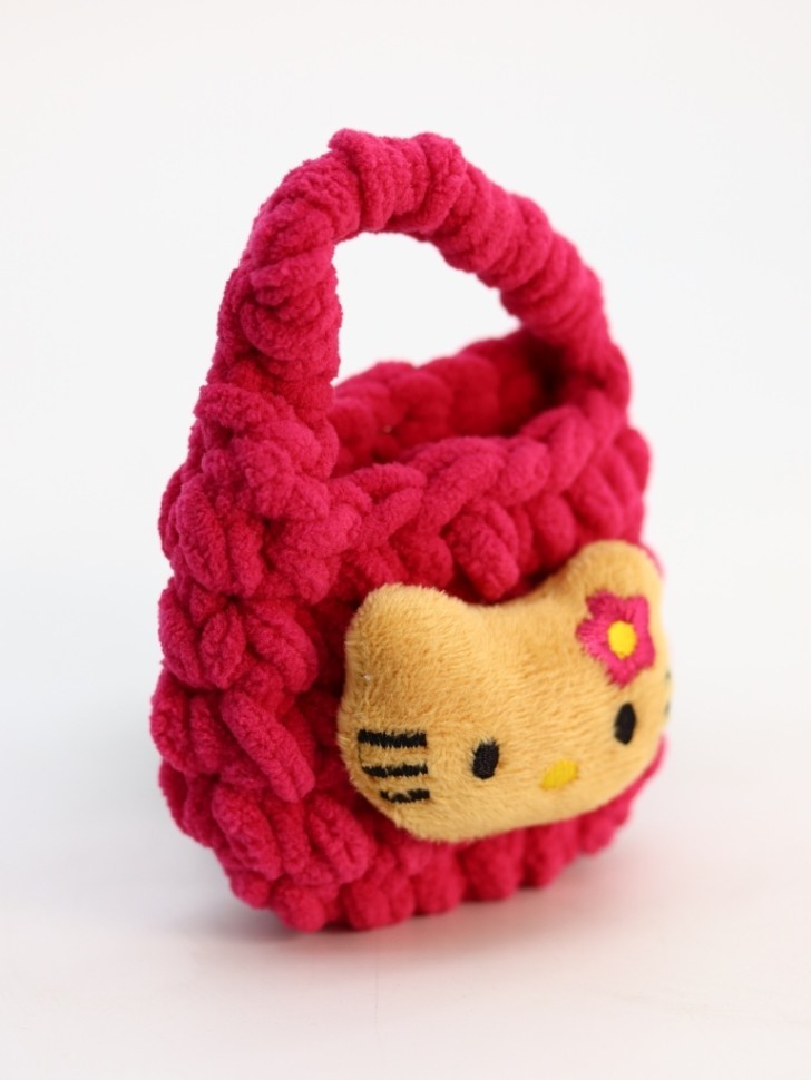 Сумочка для наушников "Kitty", pink (11.5*9.5 см)