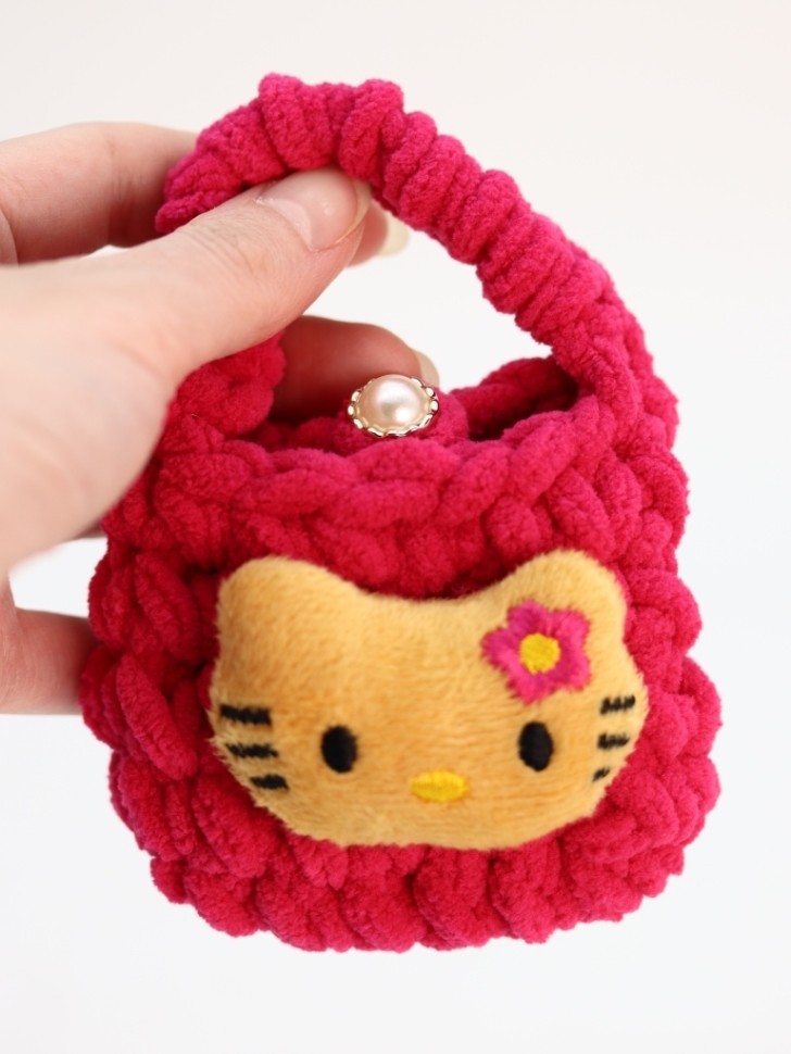 Сумочка для наушников "Kitty", pink (11.5*9.5 см)