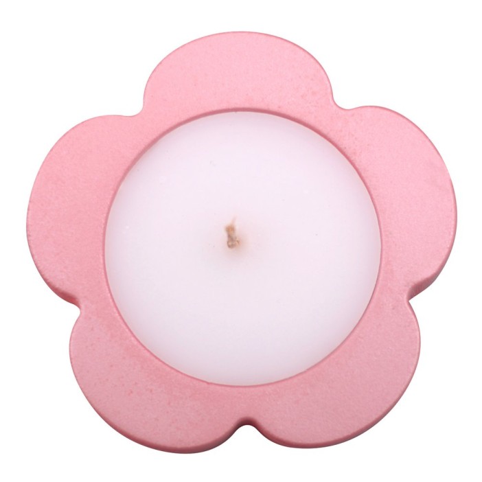 Свеча декоративная с подсвечником &quot;Цветок&quot; (8,5х8,5х2 см) 