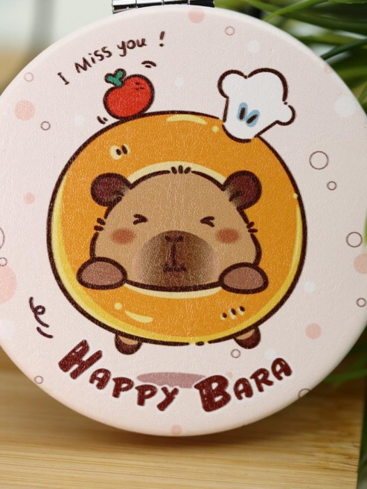 Зеркало раскладное "HappyBara", пончик (7*7 см) 