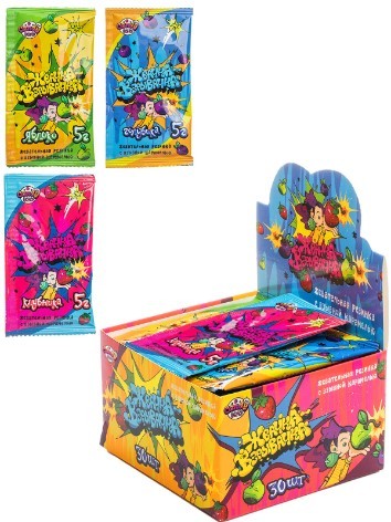 Жевательная резинка с взрывной карамелью «Жвачка взрывачка», 30шт. 