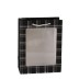 Пакет подарочный  (XS) &quot;Elegant plaid&quot;, black (14.5*19.5*10) 
