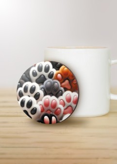 Подставка под горячее iLikeGift «Лапки цветные», 9 см