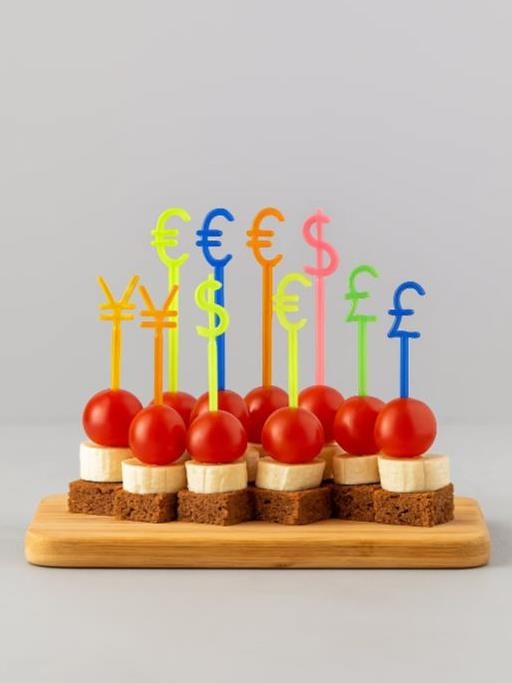 Набор шпажек для канапе "Валюта" 20 шт. (L= 82 мм) 