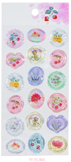 Наклейки объемные &quot;Seal&quot; цветы (20,5*9,5 см) 