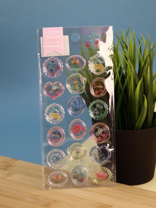 Наклейки объемные &quot;Seal&quot; цветы (20,5*9,5 см) 