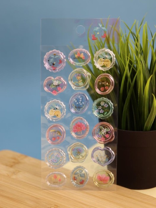 Наклейки объемные &quot;Seal&quot; цветы (20,5*9,5 см) 