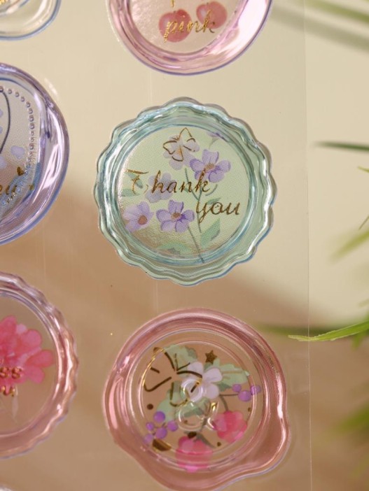 Наклейки объемные &quot;Seal&quot; цветы (20,5*9,5 см) 