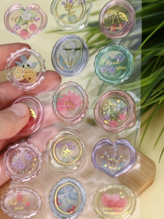 Наклейки объемные &quot;Seal&quot; цветы (20,5*9,5 см) 