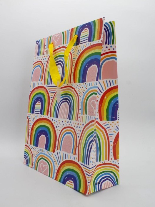 Пакет подарочный «Funny rainbow», yellow (32*42*11.5) 