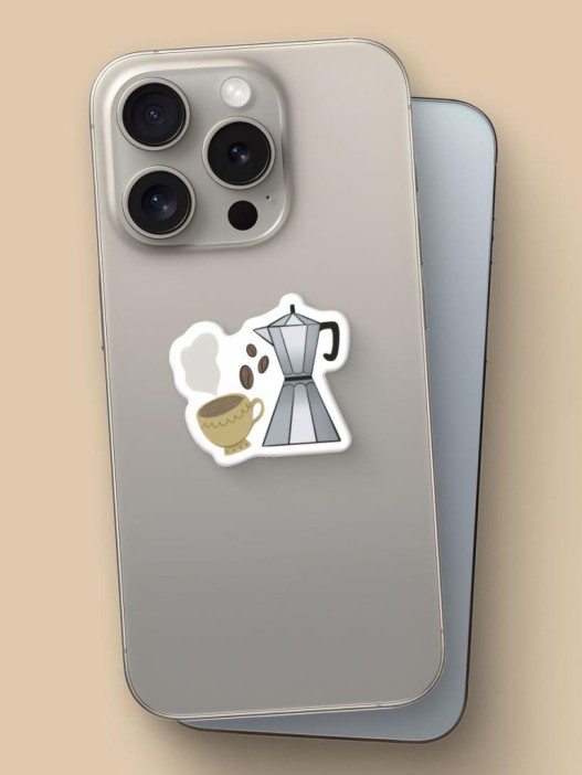 Набор 3D стикеров для телефона 3 шт. &quot;Время для кофе&quot; 