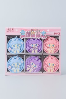 Блокнот на кольце "Cute baby", mix (7х7 см), шоу-бокс 24 шт.