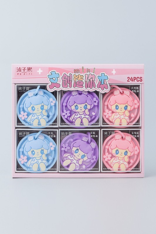 Блокнот на кольце &quot;Cute baby&quot;, mix (7х7 см), шоу-бокс 24 шт. 