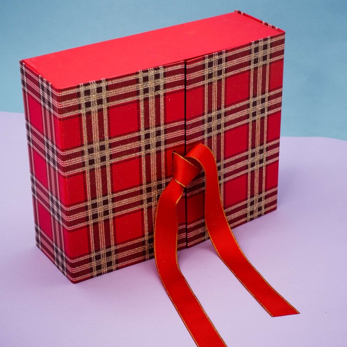 Набор подарочных коробок 2 в 1 «Red bow», 25.5*20.5*8.5-18.5*13*7 