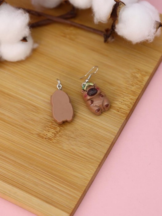 Серьги акриловые GIRLY "Капибара с черепахой" 