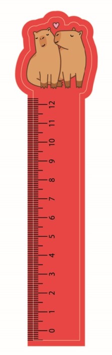 Линейка ECO из дерева «Capybara love» 