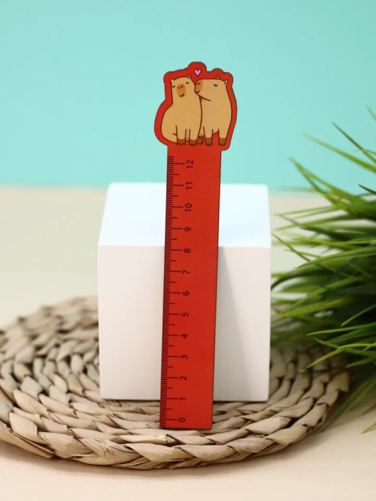 Линейка ECO из дерева «Capybara love» 