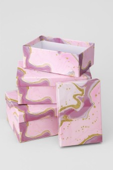 Набор подарочных коробок 3 в 1 «Amethyst», pink, 18*12*7-21*14*8.5-23*16*9.5