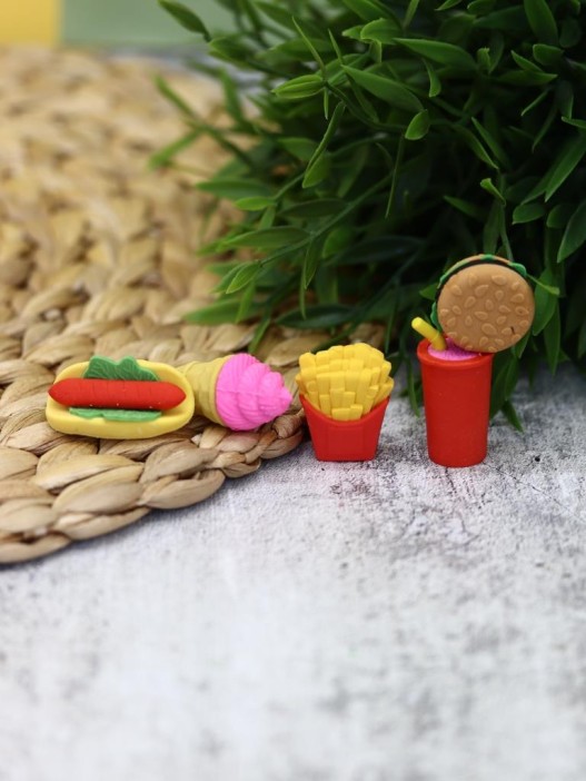 Ластики &quot;Fast food&quot;, 5 шт. в наборе 