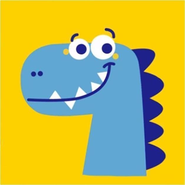 Алмазная мозаика без подрамника &quot;Синий динозавр&quot;, 15х20 см 