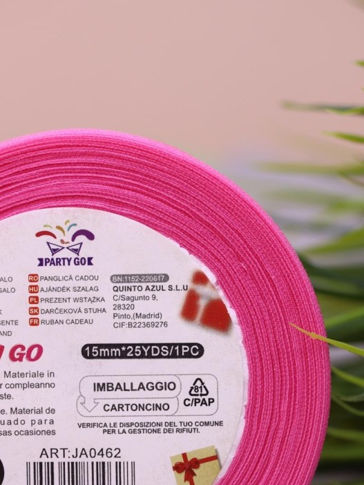 Лента для декора и подарков &quot;Ribbon of magic&quot;, pink (1,5 см*1 м) 