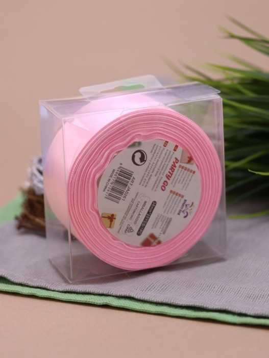 Лента для декора и подарков &quot;Ribbon of Joy&quot;, neon light pink (3,8 см*1 м) 