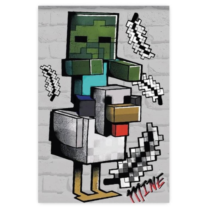 Блокнот А7 &quot;My Game&quot;, клетка, 40 л, на скрепке, обл. 200 гр/м2 (65*98 мм) 