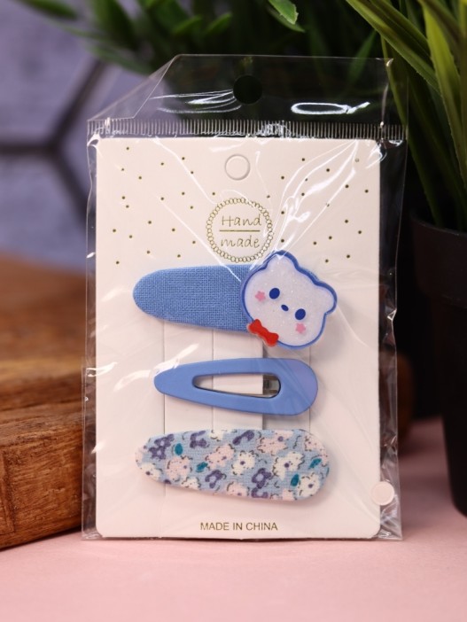 Набор заколок для волос "Blue cat" 