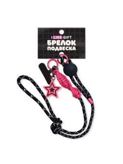 Брелок-подвеска для телефона iLikeGift «Star», black