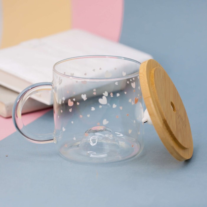 Кружка "Glass bear", heart (450ml) 