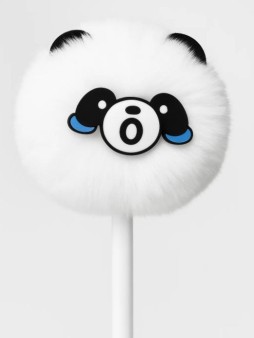 Ручка шариковая с помпоном "Панда Ооо", белая