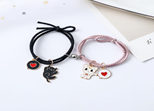 Набор парных браслетов GIRLY 2 шт. "Игривые коты"
