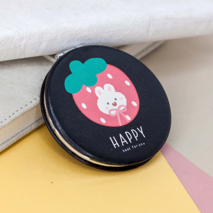 Зеркало "Happy hare strawberry", black 