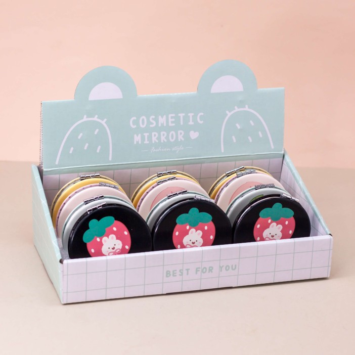 Зеркало "Happy hare strawberry", black 