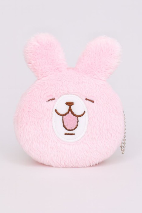 Кошелёк плюшевый &quot;Happy bunny&quot;, pink (10*11 см) 