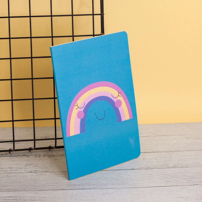 Тетрадь (A5) &quot;Sleeping rainbow smile&quot;, green (13.5*20.5) 