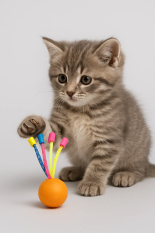 Игрушка для кота "Раскрась меня", звенящая, с трубочками