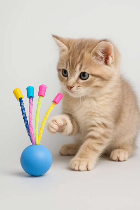 Игрушка для кота &quot;Раскрась меня&quot;, звенящая, с трубочками 