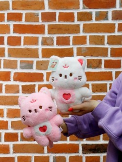 Мягкая игрушка "Heart cat", mix, 22 см